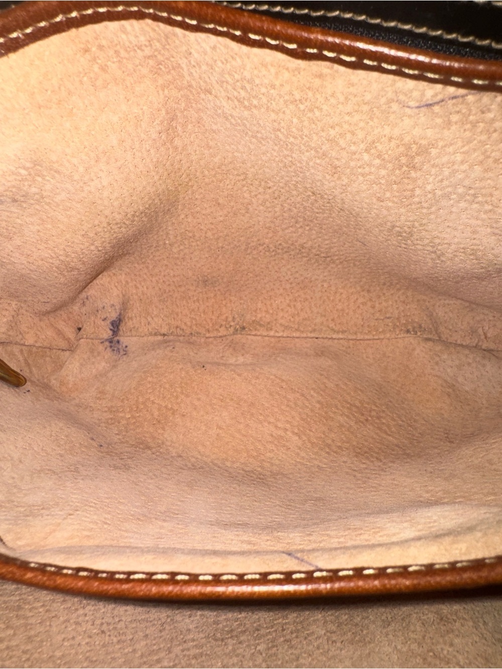 Vintage Brahmin Buttery Soft Black and Brown Leather Crossbody Bag GUC - Picture 10 of 12